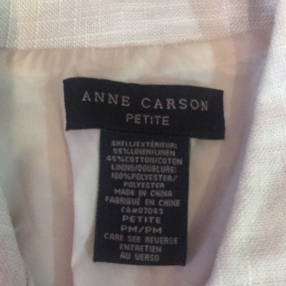 Anne Carson Petite Jacket Sz M Beige and Black - Picture 12 of 14